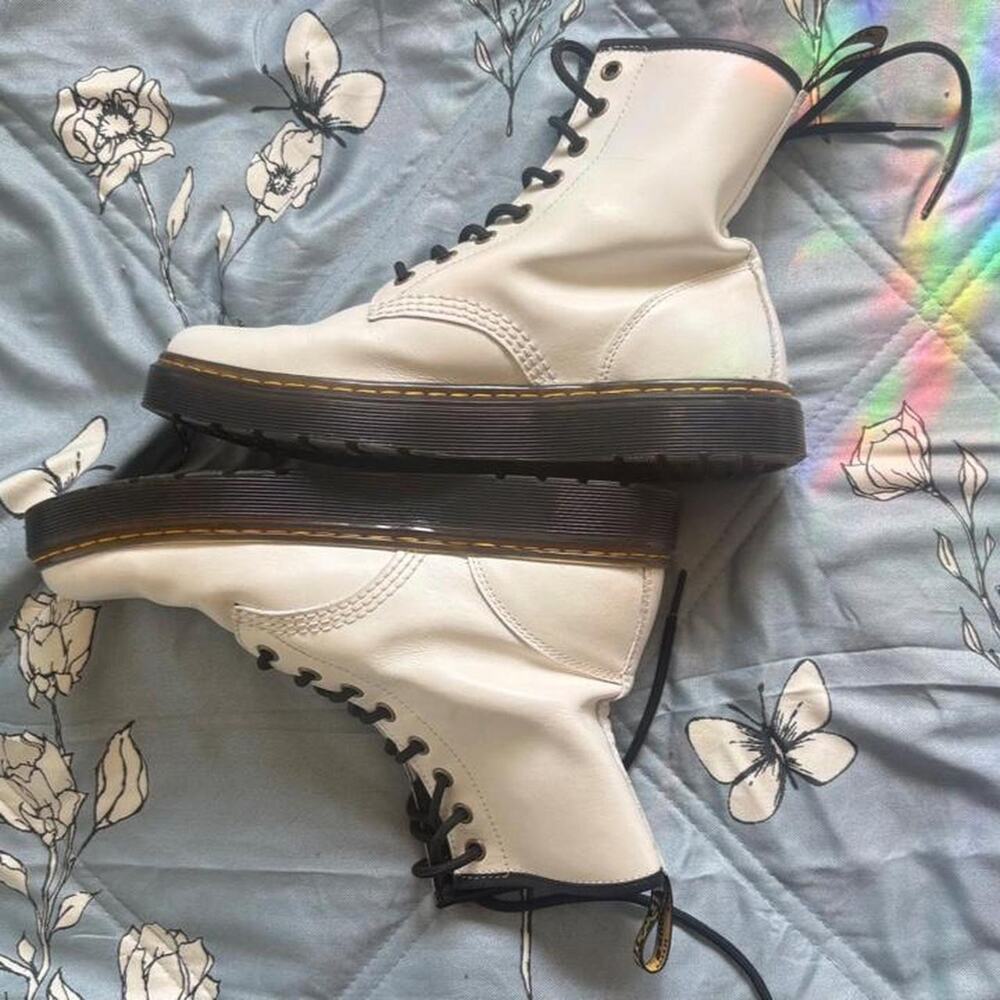 White dr martens boots drmartens